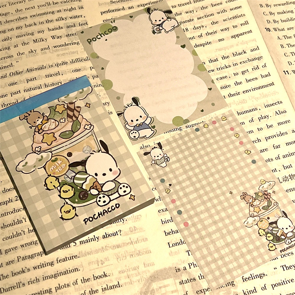 MINISO 70 Pages Stitch Notebook Sanrio Hello Kitty Kuromi Cinnamoroll Cute Pattern Diary Kawaii Colored Paper School Supplies