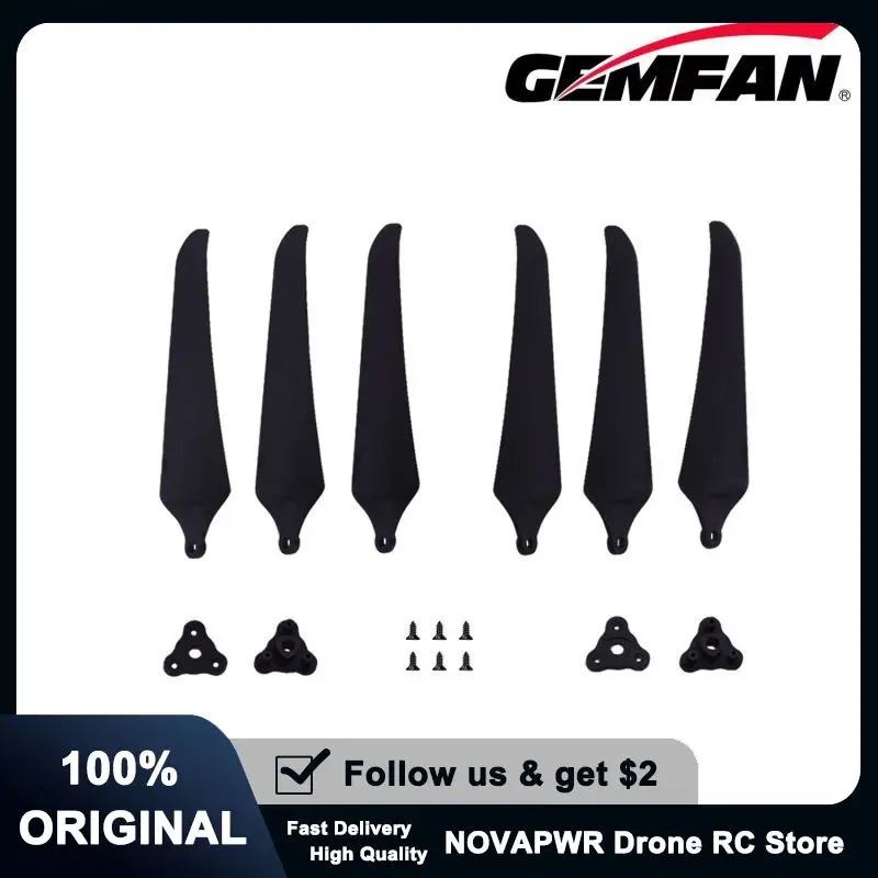 Gemfan 1051F-2/F1051-3 10Inch Folding Props 2 or 3 Blades for High-Power Drones