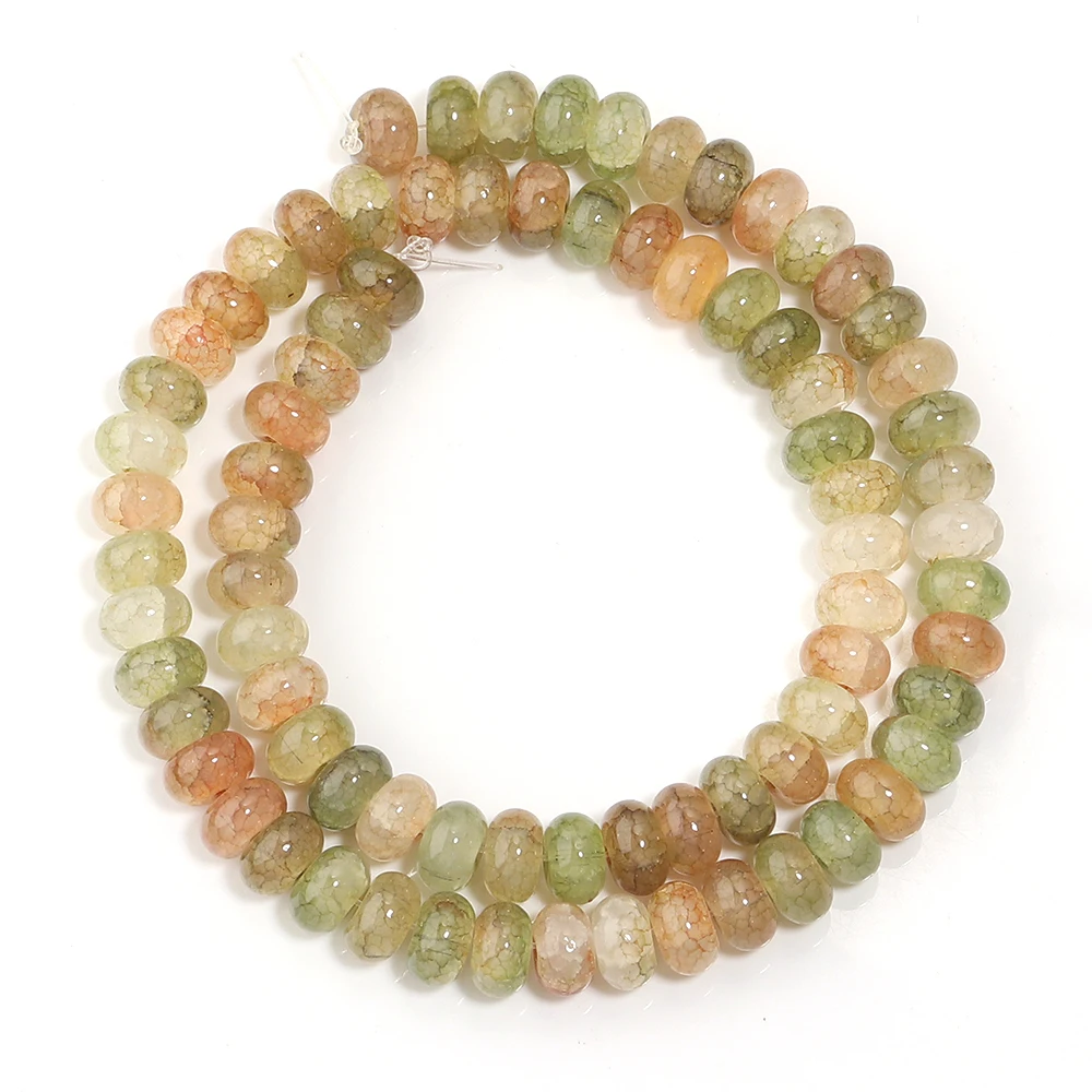 1 String 5x8mm Glaskralen Kleurrijke Abacus Platte Ronde Losse Kralen Voor Sieraden Maken DIY Ambachten Armbanden ketting Accessoires