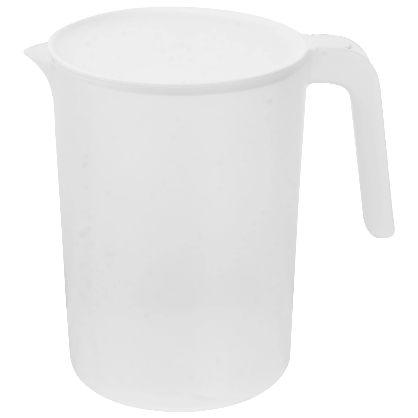 

1Pcs 2000ml Plastic Water Pitcher with Scale Heat Resistant Cold Water Kettle Handle Beige Great for Parties