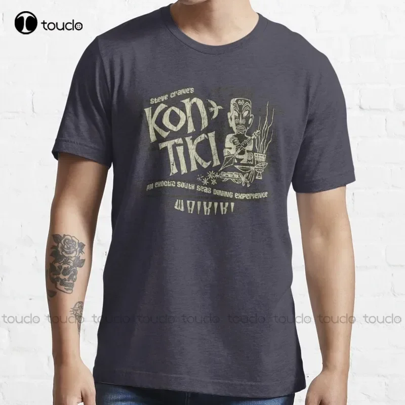 New Steve Crane'S Kon Tiki Waikiki T-Shirt Women Mens Black Shirt