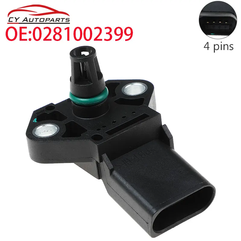 New Map Sensor Intake Air Pressure Sensor For Audi Volkswagen VW Ford 0281002399 038906051D 0824311005 038906051B SU13131