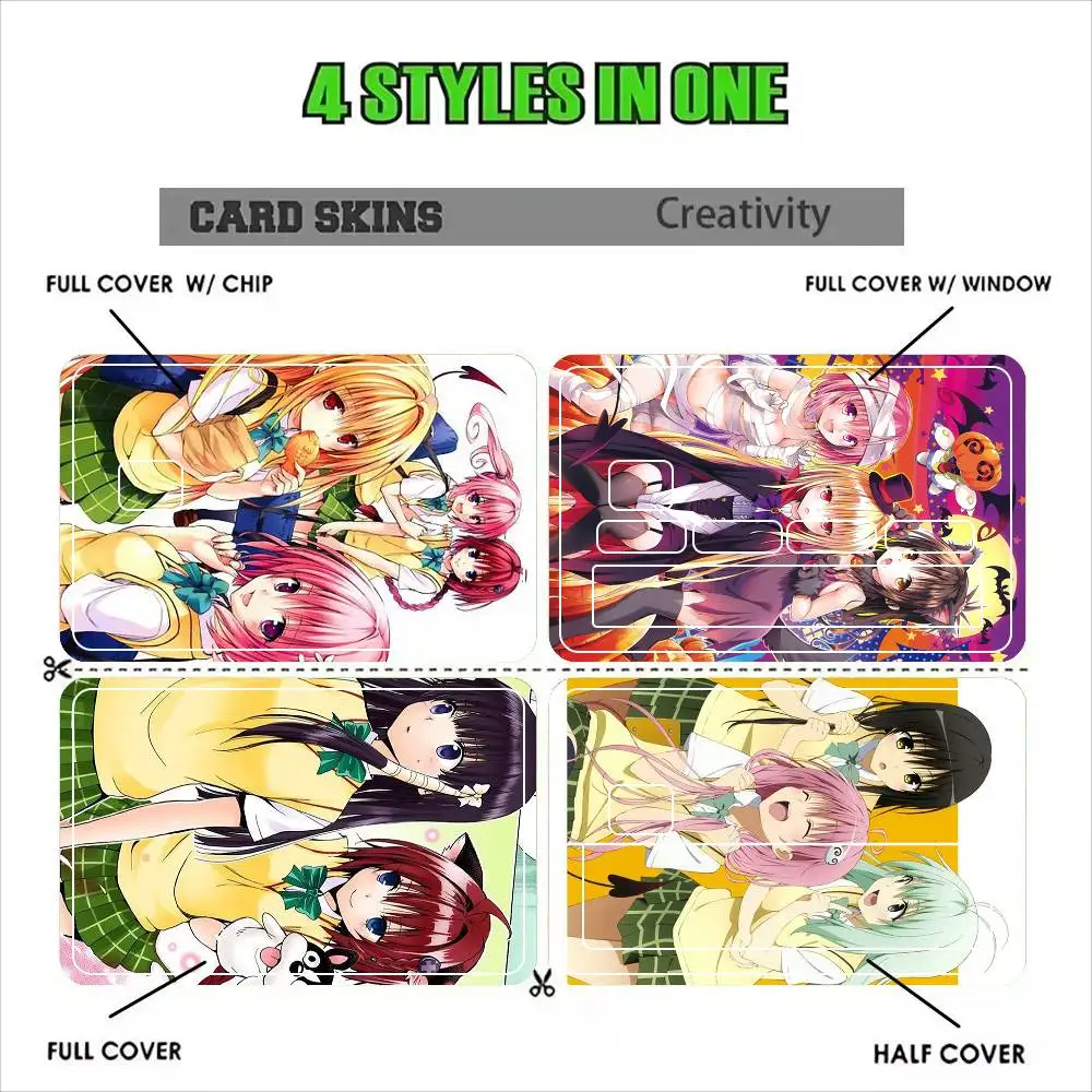Motto to love-ru Yami Momo Nana Lana   Sticker Film Tape Skin for Credit Card Debit Card Cartoon Waterproof Stickers