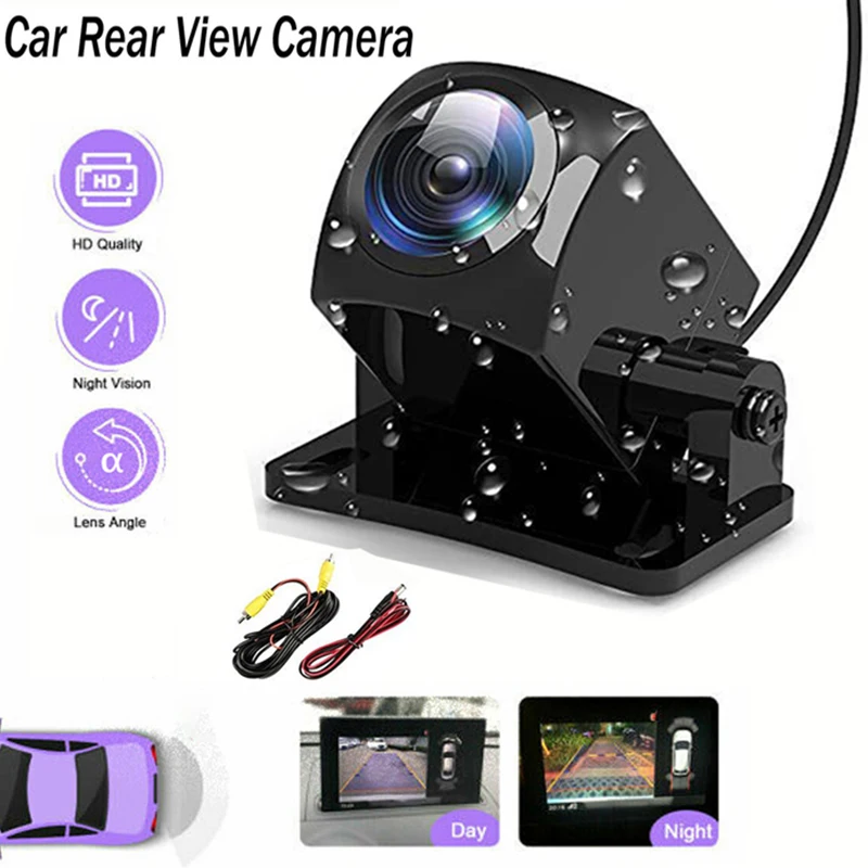 Backup Camera Car Rear View HD Camera Universal-Wide Angle Night Vision For SUV Vehicles Pickup Camper Tractor Van Truck RV etc.