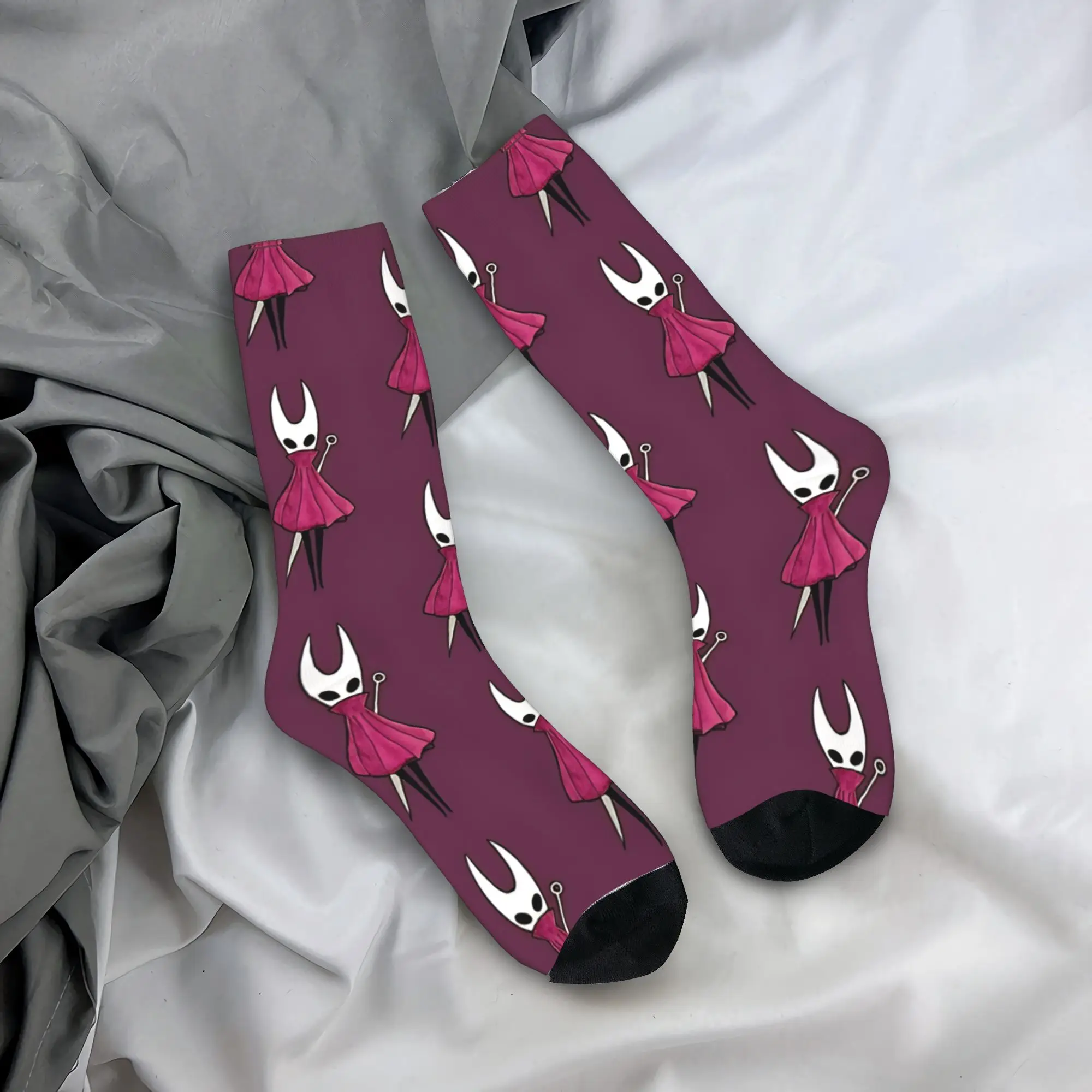 

Чулки Hornet Hollow Knight Fanart, дизайнерские носки в стиле ретро, осенние нескользящие носки для взрослых и мужчин, удобные носки для скалолазания