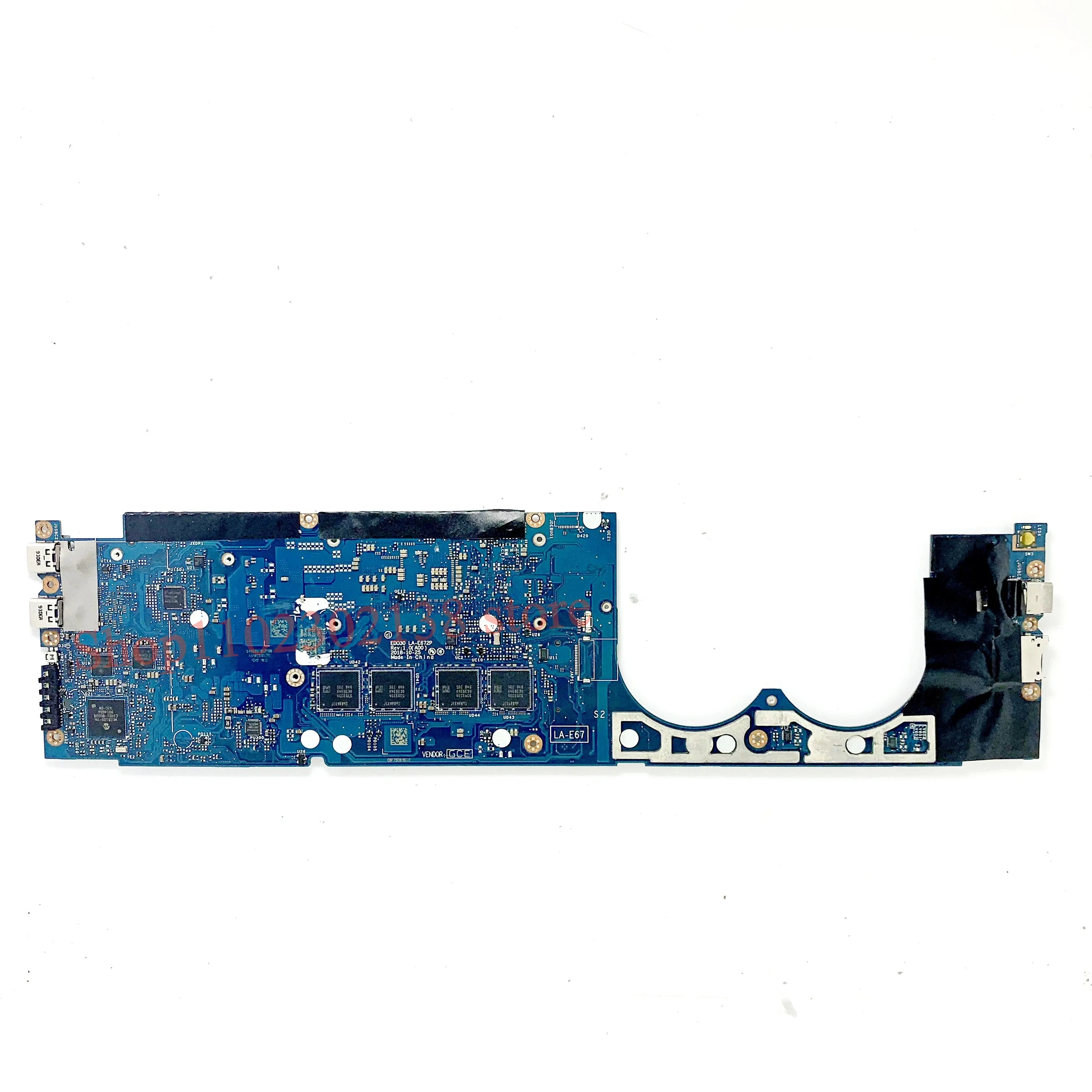 NEW Mainboard CN-0XTG2D 0XTG2D XTG2D W/ SREJQ I5-8265U CPU For DELL 9380 Laptop Motherboard EDO30 LA-E672P 100%Full Working Well