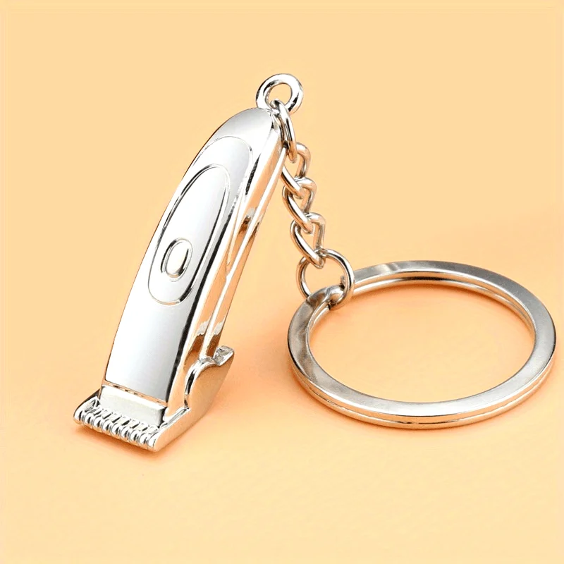 1pc Lifelike Men's Hair Clipper Keychain - Creative, Barber Shop Themed Gift for Father