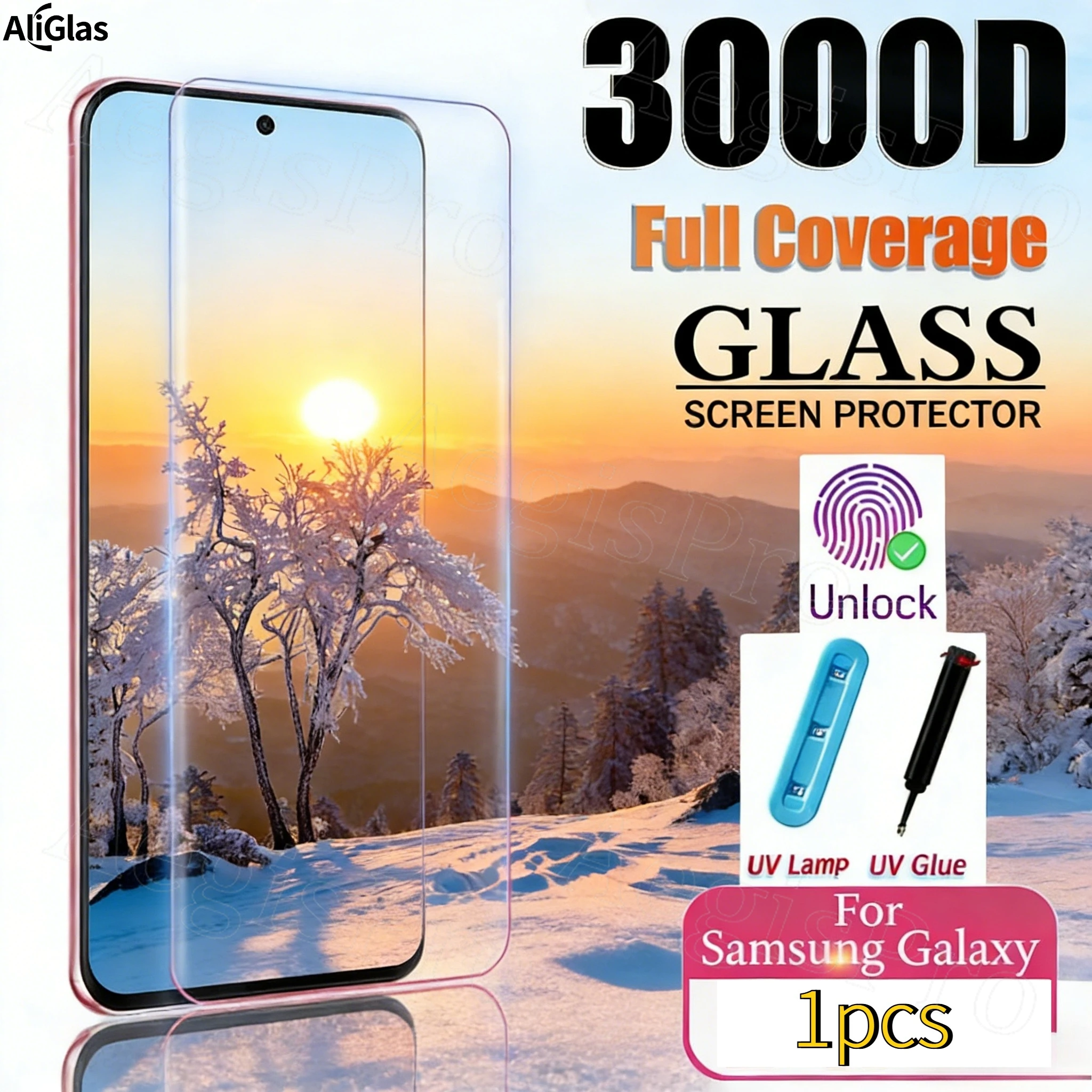 

UV Tempered Glass For Samsung Galaxy S26 S24 S23 S22 S21 S20 Ultra Anti-Shatter Screen Protector For Galaxy note 8 9 10 20 Ultra