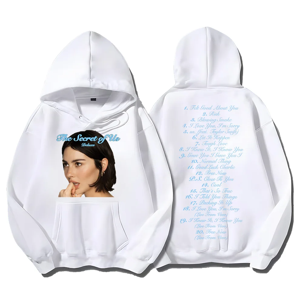 Gracie Abrams New Song The Secret of Us Deluxe Hoodie Creative Trends Sweatshirt Fashion Versatile Pullover Fall Women Men Hoody