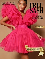 DMDRS | Lush Tulle Short Party Dresses Gown Puffy Above Knee Prom Formal Dress for Women Birthday Event Dress Custom Made