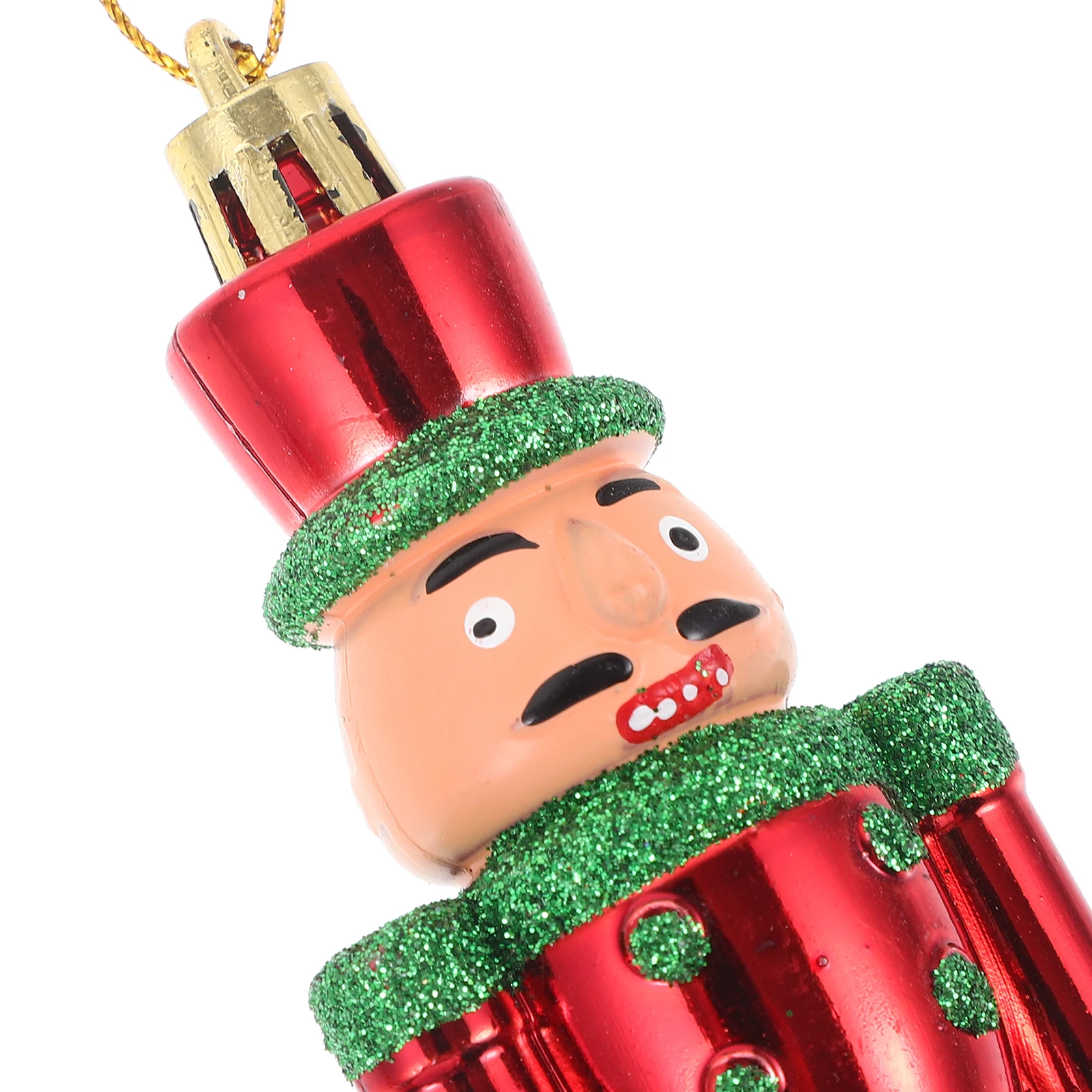 

2Pcs Nutcracker Shaped Puppet Hanging Decoration Plastic Xmas Ornament Fun Cute Design Home Office Party Decorations