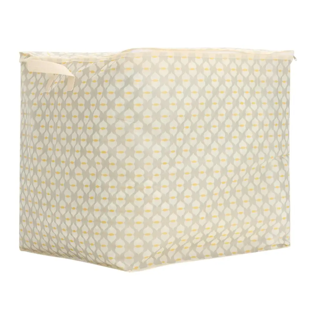 with Handle Clothes Storage Bins Foldable Large Capacity Quilt Storage Bag Clothes Organizer Dust-Proof Moving Storage Quilt Bag