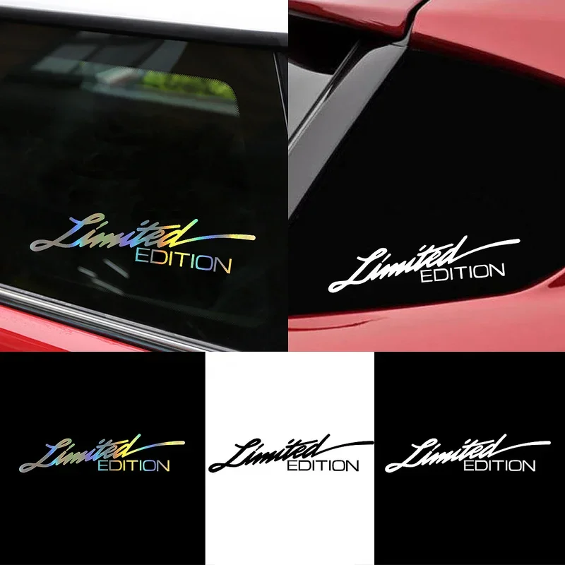 Car Laser Stickers LIMITED EDITION English Letter Car Front Decoration Reflective Decal Auto Styling Sticker Car Decals 16*4cm