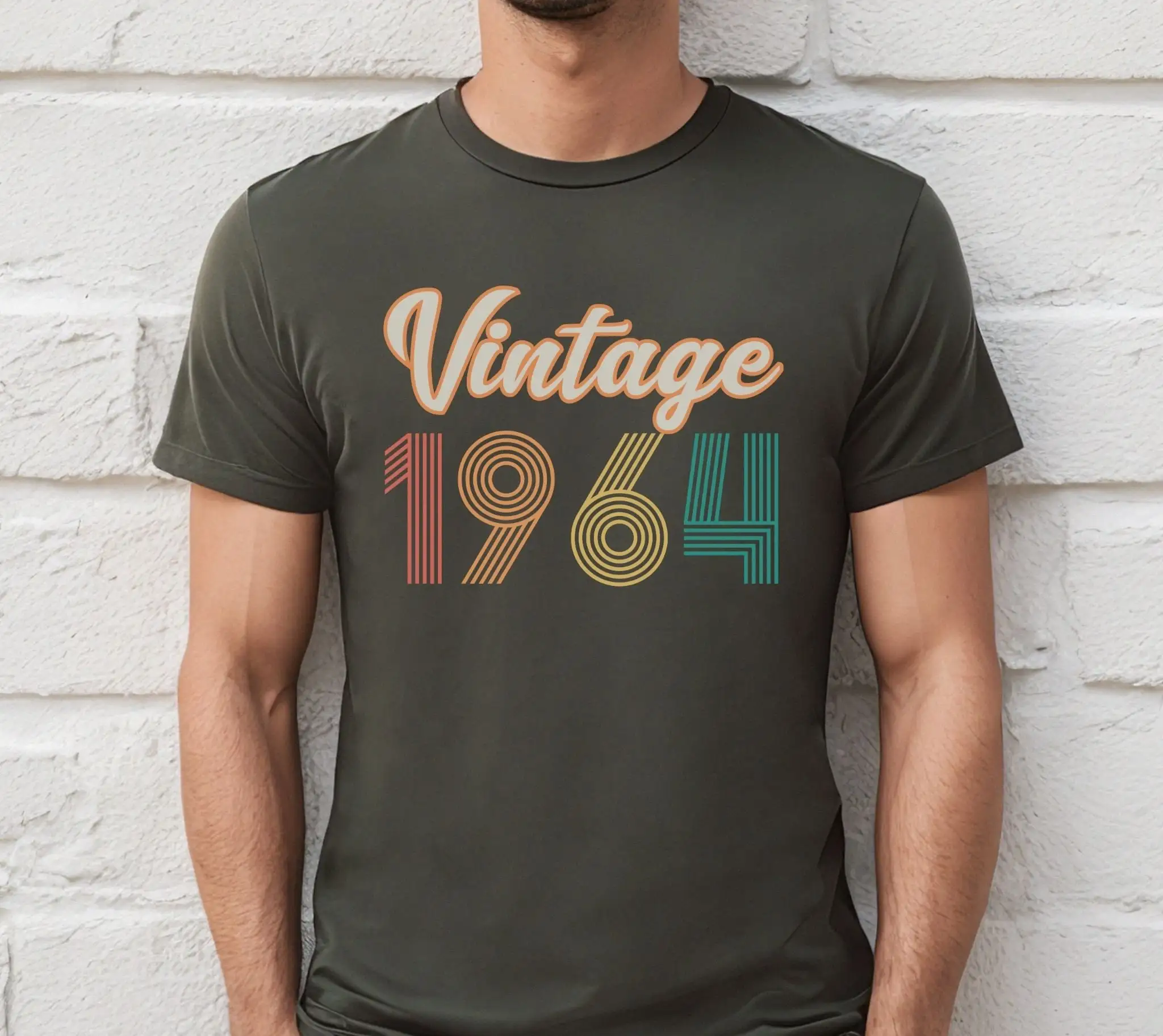 Birthday T Shirt 60Th Vintage 1964 Men'S Sixtieth 60 Bday