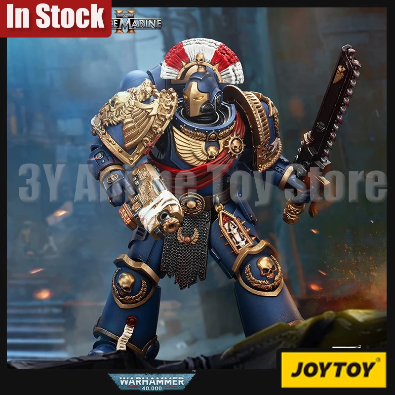 

Joytoy Warhammer 40k Figure 1/18 Ultramarines Relic Secundus Armour With Artificer Bolt Rifle Chainsword And Bolt Pistol Figures