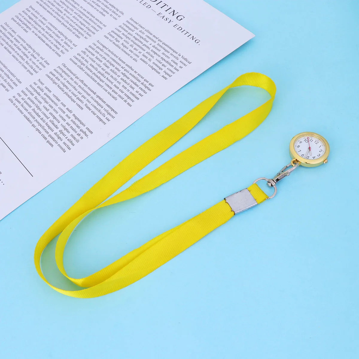 ساعة جيب للممرضات، حافظة من خليط معدني من الدرجة الطبية، حارس الوقت المحمول لمحترفي الرعاية الصحية، تصميم بسيط وأنيق مع سلسلة