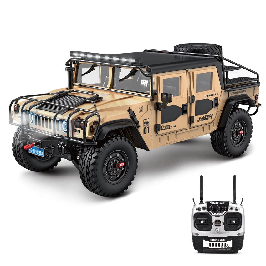 

HG 1/10 RC Off-road Truck for 4x4 Pick-up Crawler Car P415A Upgreded Version Painted Sound Light Model Gift Toys TH21811