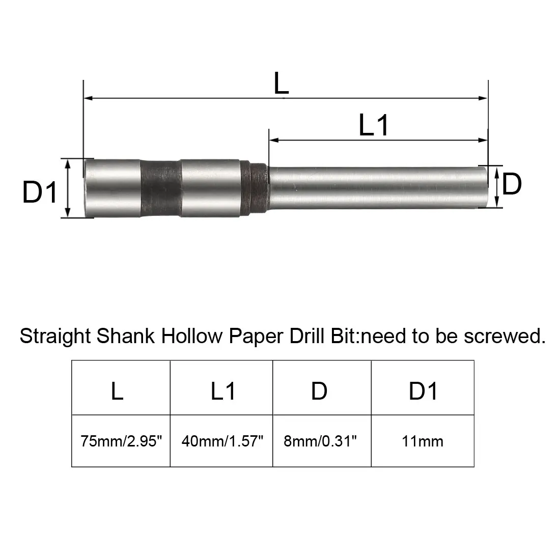 11Mm Thẳng Vỏ Rỗng Giấy Mũi 2.5/3/3.5/4/4.5/5/5.5/6/7/8Mm Đấm Dia Cho Thẳng Vỏ Bấm Máy Dập Xù