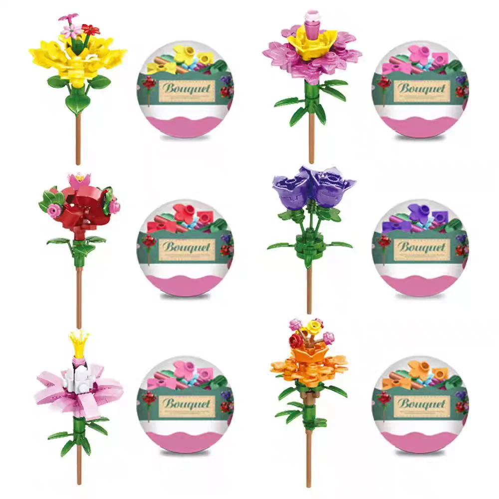 

Цветок, искусственное витое яйцо, букет, строительный блок, сделай сам, собранный Мини-фотоальбом, креативный подарок для девочки, детский Декор для стола