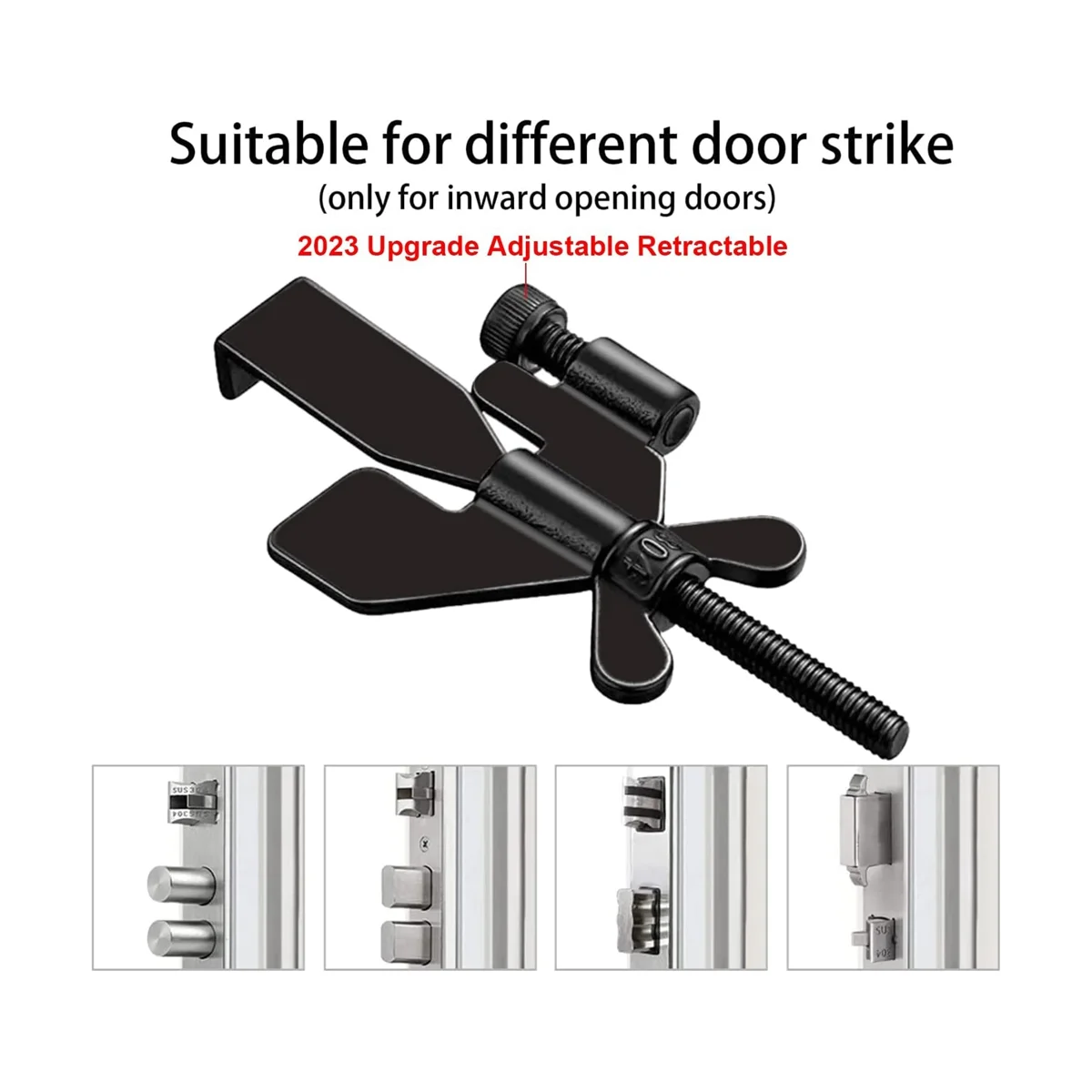 Portable Door Lock Upgraded Adjustable Lock for Additional Privacy and Safety in Hotel Home and Apartment Prevent Entry