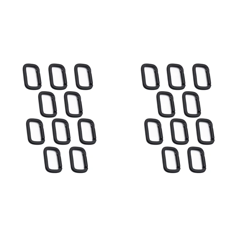 

2X альпинистская кнопка D-образной формы, пружинная пряжка, многофункциональный квадратный карабин, алюминиевая пряжка для рюкзака, походное кольцо для ключей