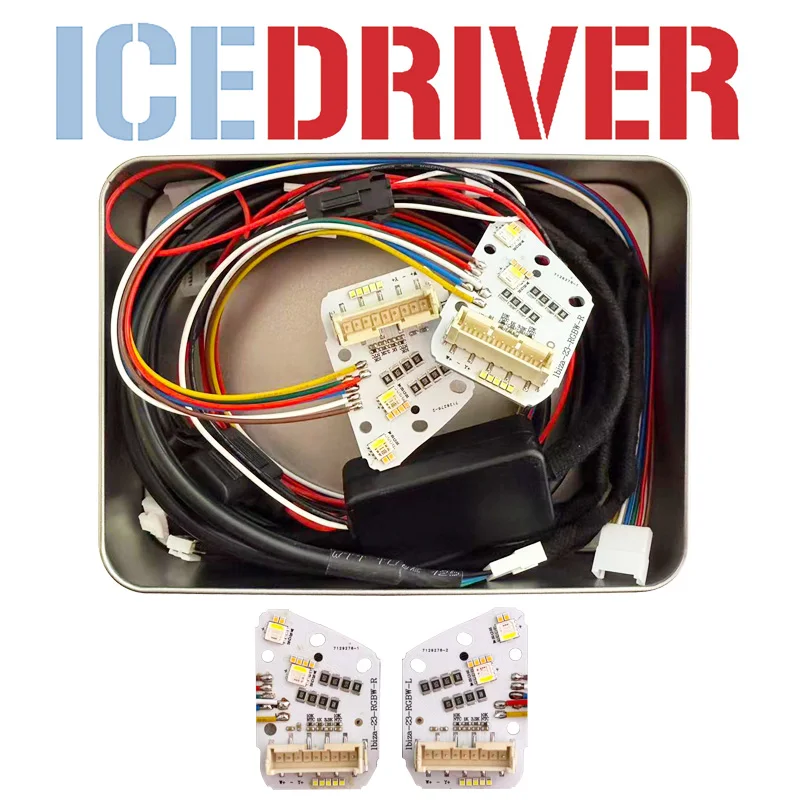 Icedriver for SEAT Ibiza MK5 6F KJ1 DRL RGBW multicolor LED boards daytime running lights RGB lighting bulbs for LED headlights