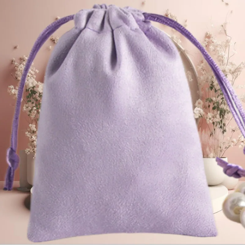 Suede Gift Bags Wedding Birthday Party Favor Sack Jewelry Flannel Packaging Pouch