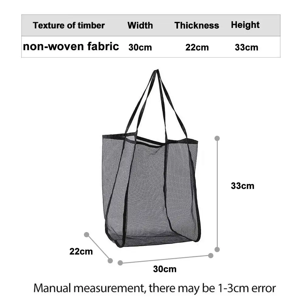 Transparent Mesh Bag Large Capacity Beach Bag Versatile Organizer Handbag Cosmetic Cosmetics Toiletries Storage Bag For Pool