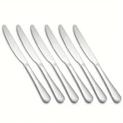 6 Piece Stainless Steel  Knife, Mirror Polished Cutlery Knife Set, Dishwasher Safe for Home, Kitchen, Dining Room