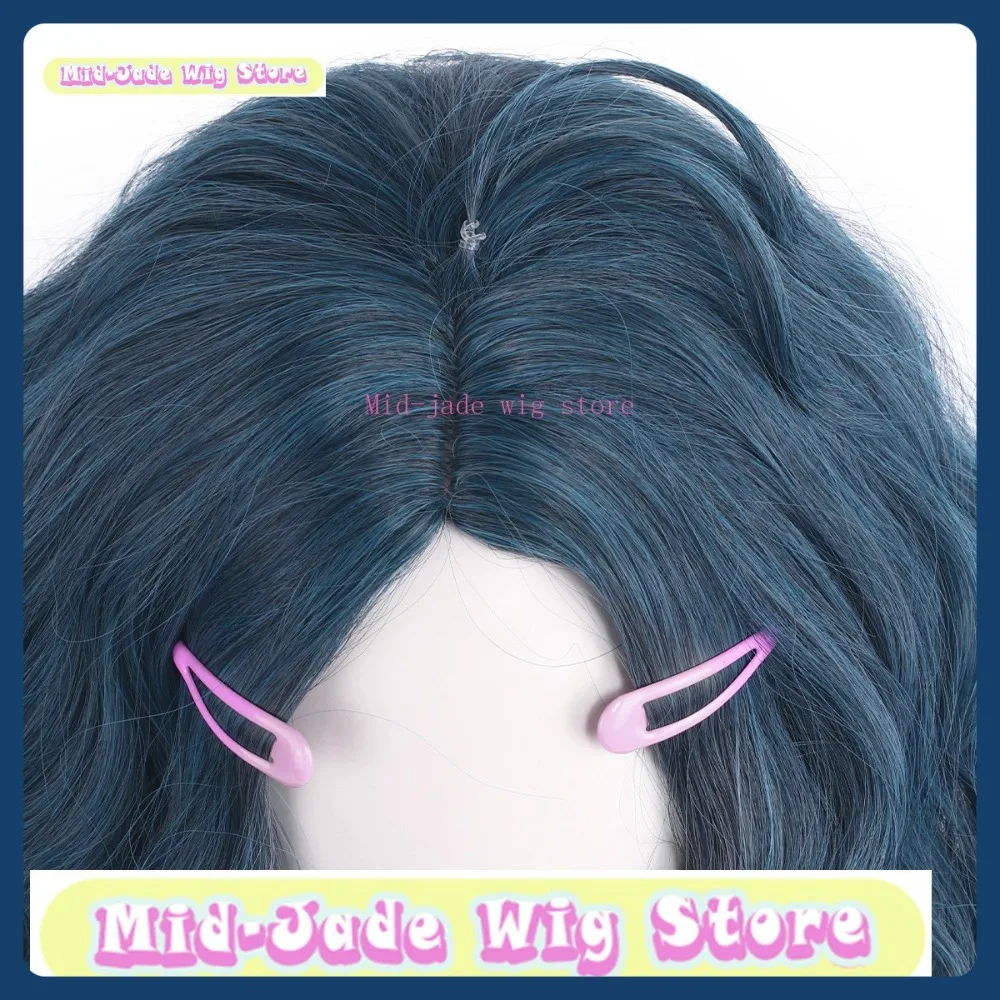 Mid-jade Pruik Winkel Mu Mu Cosplay Pruik Anime Game Rollenspel Halloween Kostuum Rekwisieten Synthetisch Haar