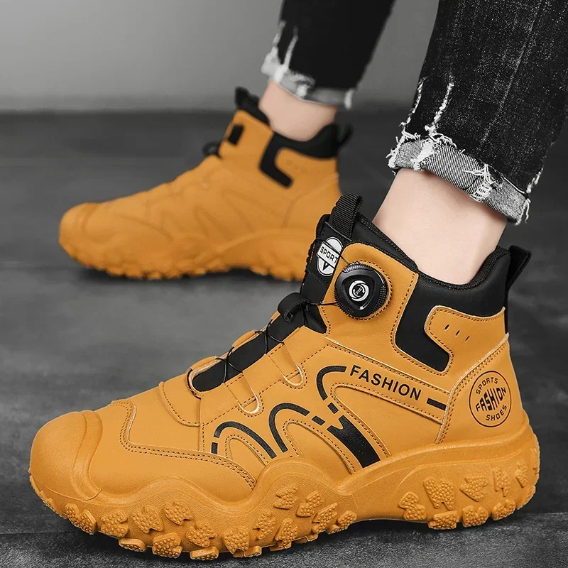 Men's Sneakers, Autumn Outdoor Mountain Climbing, Versatile  Casual Sports Shoes Wear-resistant Labor Protection Ankle Boots