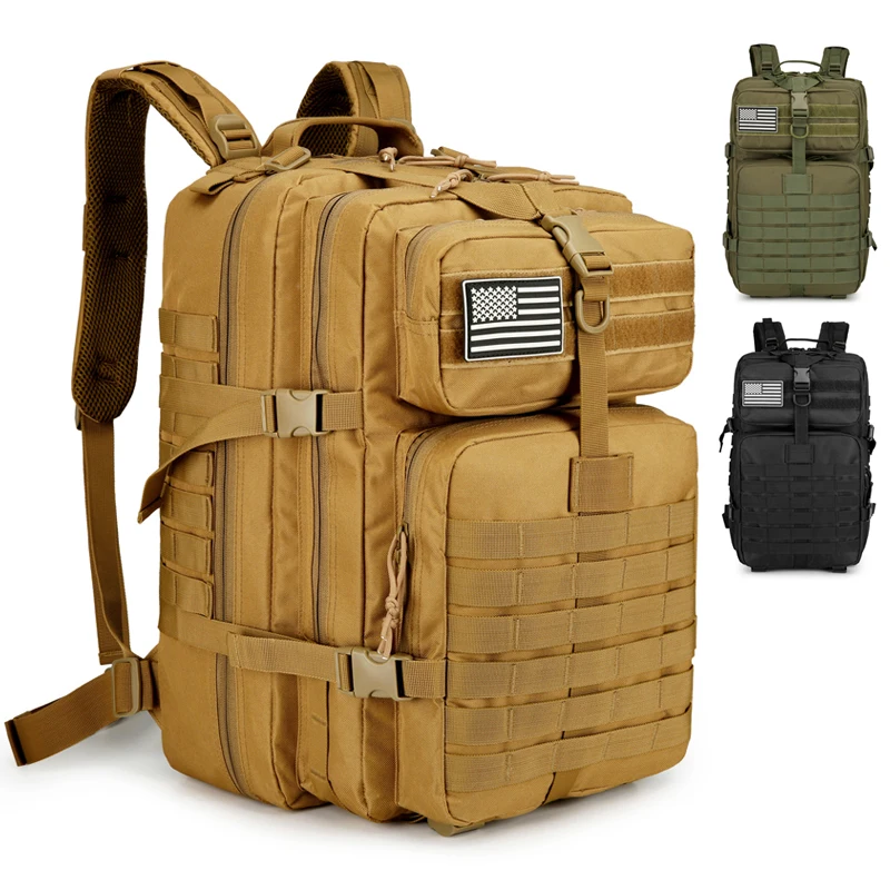 Toposhine التكتيكية على ظهره للرجال مقاوم للماء العسكرية مول على ظهره 31x48x31 سنتيمتر سعة كبيرة في الهواء الطلق حقيبة الظهر لحقيبة ترحال #3