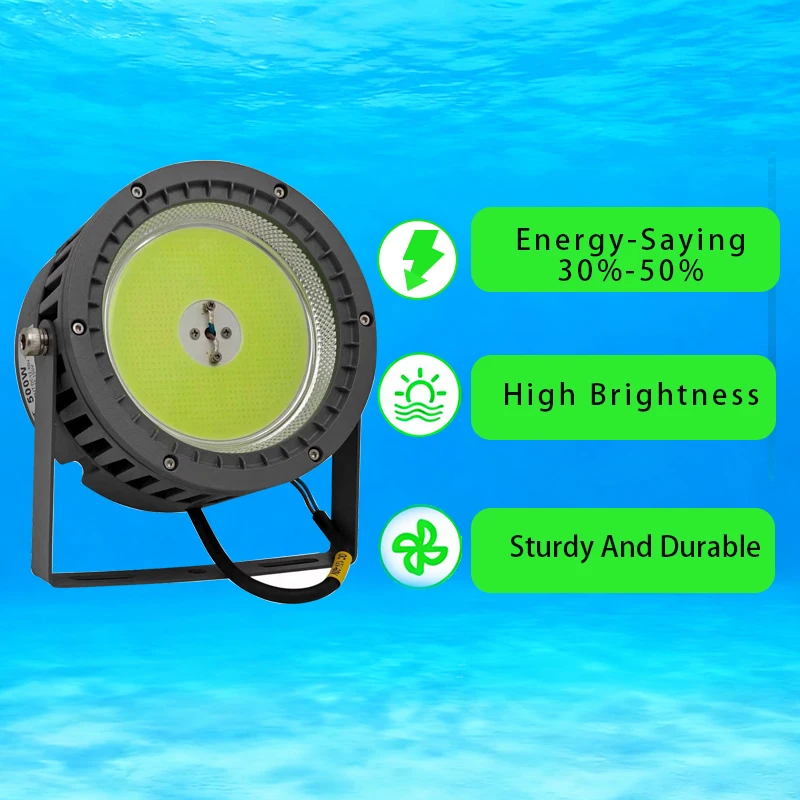 

DC12-60V 100W 300W 500W Высококачественный морской светодиодный светильник для рыбалки, энергосберегающий, водонепроницаемый, длительный срок службы