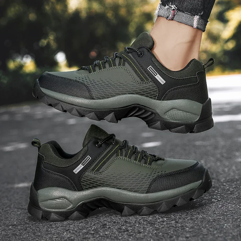 

Men's Sport Shoes Fashionable Trend Single Shoes for Outdoor Mountaineering Thick Soles Cross-border - Large Size Men's Shoes