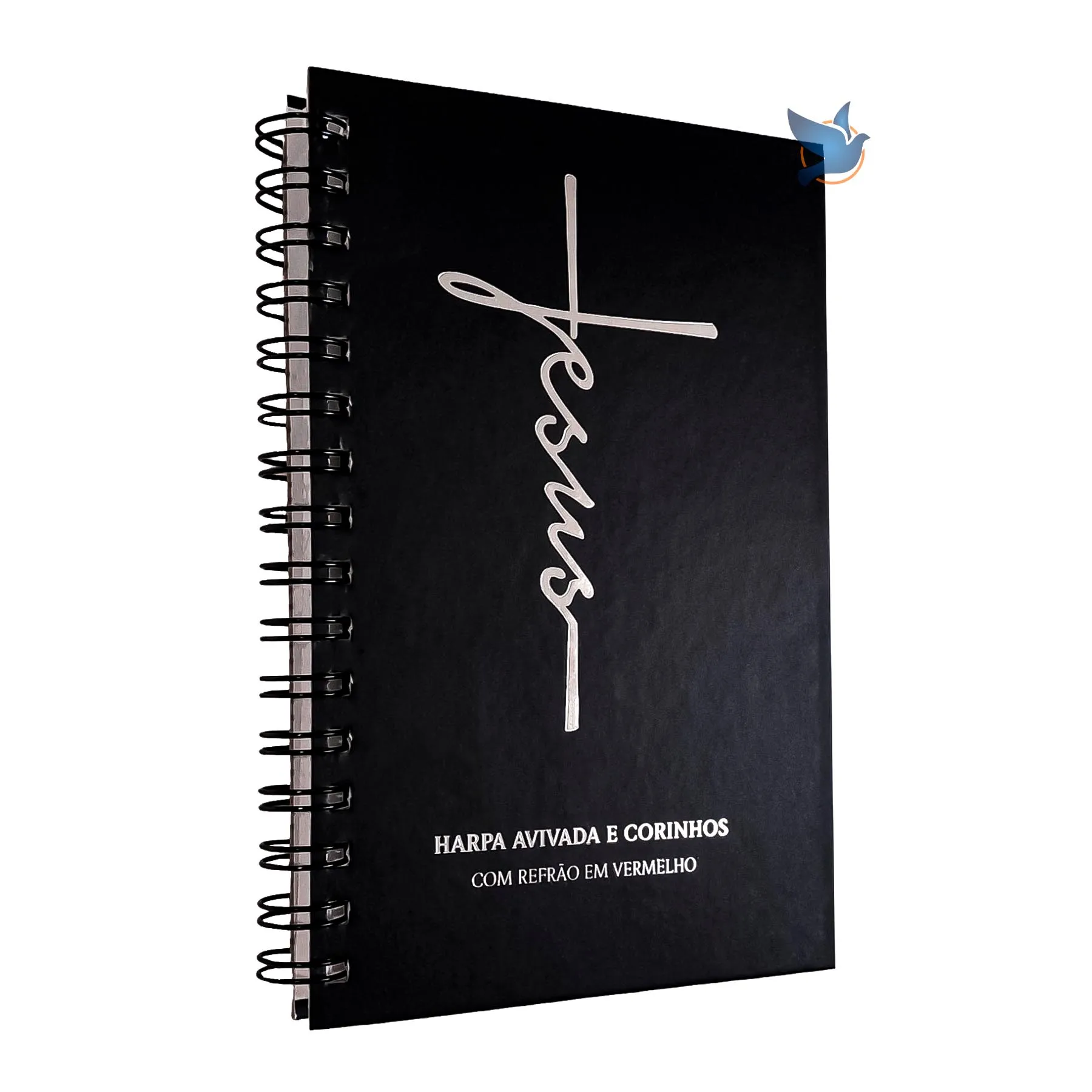 Christian Harp Spiral Letter Hypergiant hymnal Jesus Black