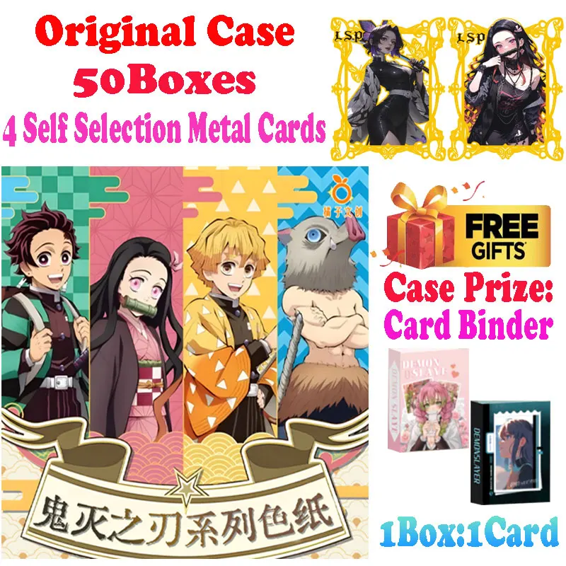 

2024 Newest Case Wholesale Orange Demon Slayer Colored Paper Wave 2 Card Shinobu Trading Mitsuri Tanjiro CCG TCG Hobbies Gift