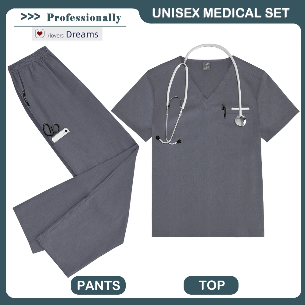 Uniformes cirúrgicos de alta qualidade mulher dental dentista uniforme médico enfermeira esfrega conjunto beleza spa laboratório workwear terno clínico