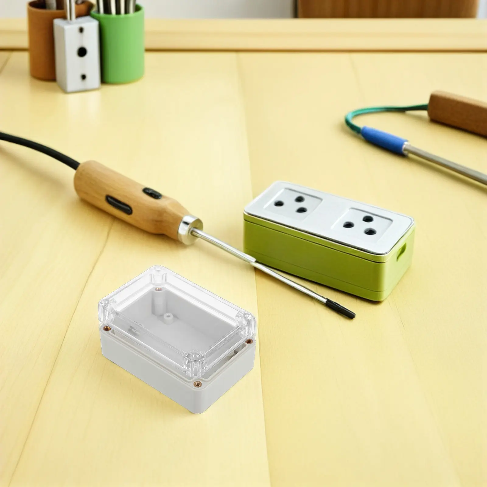 4Pcs Electrical Junction Box Waterproof ABS Transparent Outdoor Enclosure for Security Modules Weatherproof Dustproof Cover