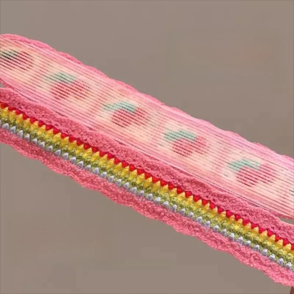 البوهيمي نمط محبوك هيرباند كاندي الألوان قابل للتعديل ماجيك الشريط هيرباند المطرزة الزهور الجبين شرائط الشعر #2