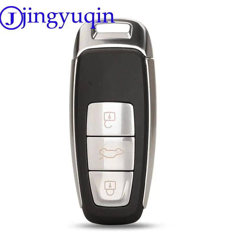 

jingyuqin 3 Buttons Smart Remote Car Key Shell For Audi A6 C8 A7 A8 Q8 2018 2019 Fob Blank Case Cover