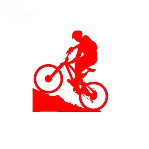 Car Sticker Personality Mountain Biking Extreme Sports Bicycle Boy Vinyl Decal  Waterproof Sun Protection Vinyl Decal, 12cm*12cm