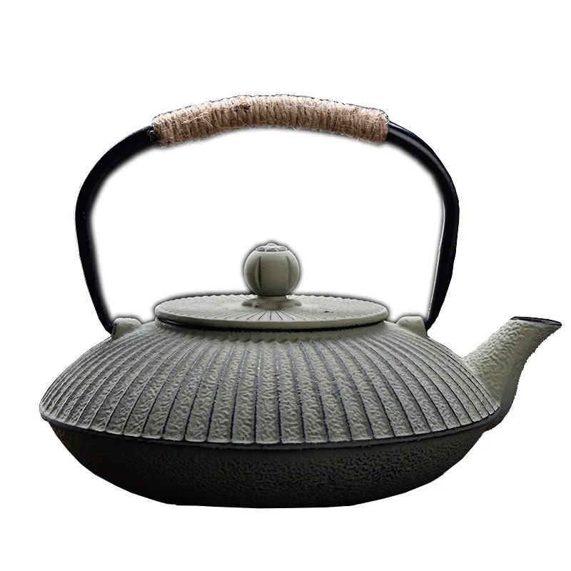 

Retro Cast Iron Teapot 780ML Japanese Iron Tea Pot with Stainless Steel Kung Fu Infuser Tea Kettle for Boiling Water Oolong Tea