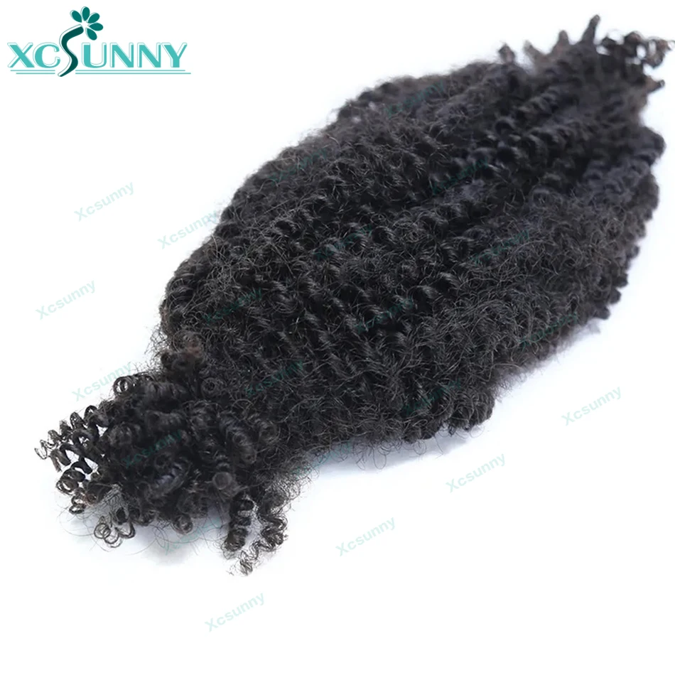 Human Hair Kinky Curly Twist Hair Extensions For Braids Double Drawn Natural Twist Braids Human Hair Locs Crochet Hair No Weft