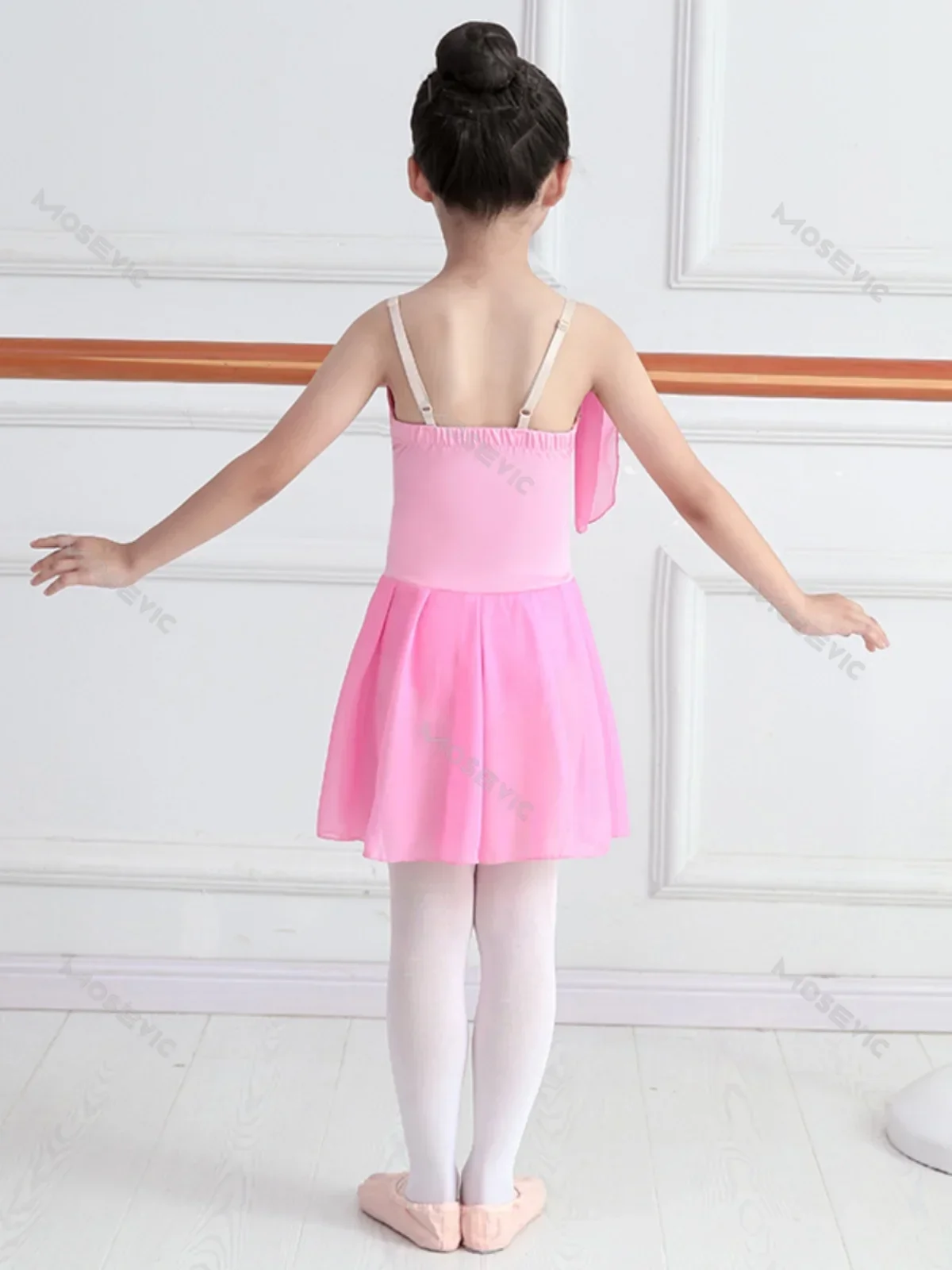 Children Ballet Dress Girls Pink Blue White Chiffon Classical Leotard Ballet Dress For Kids Modern Dance Chinese Sling Dress