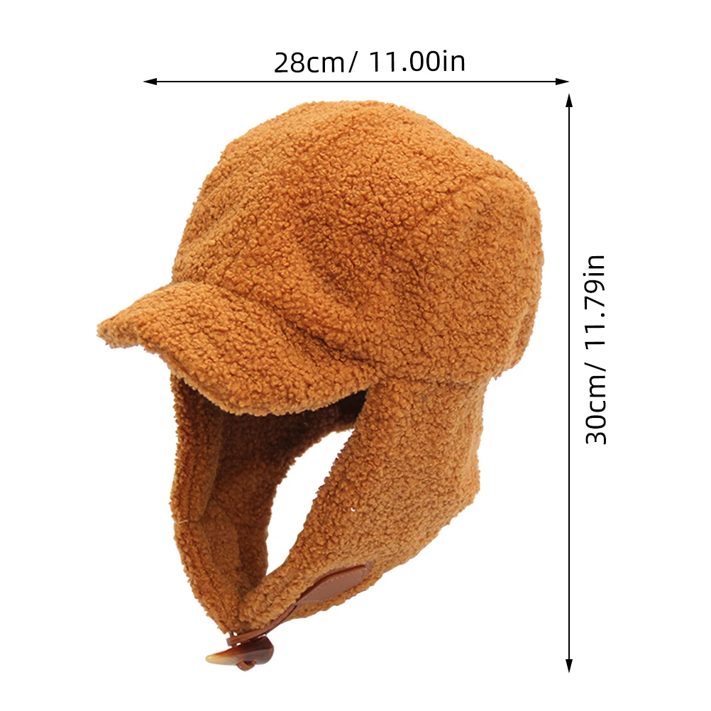 

Warm Cycling Hats Earmuff Peak Cap Faux Winter Skiing Windproof Hat Soft Material Breathable Outdoor Birthday Christmas Gift