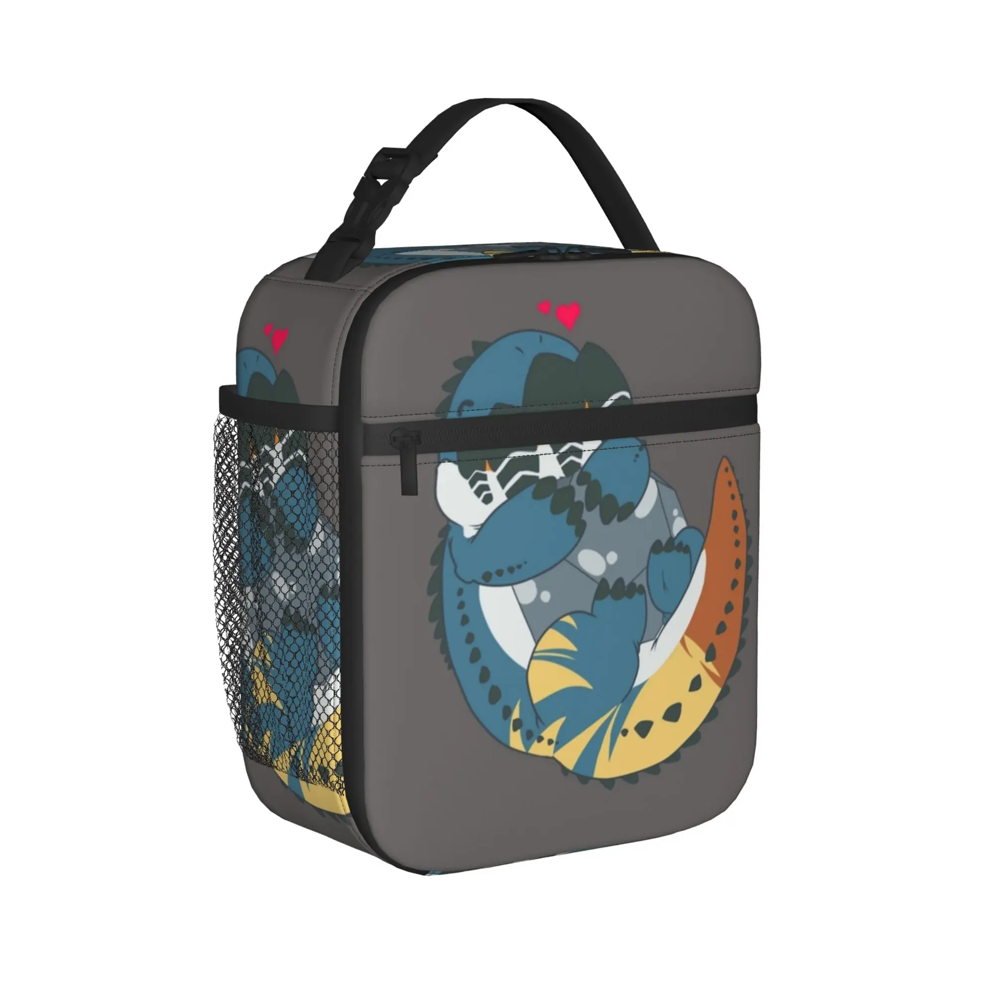 Monster Hunter World Rise Game Kanji Gaming Risemonster Insulated Lunch Bag Leakproof  Lunch Container Cooler Bag Tote Lunch Box