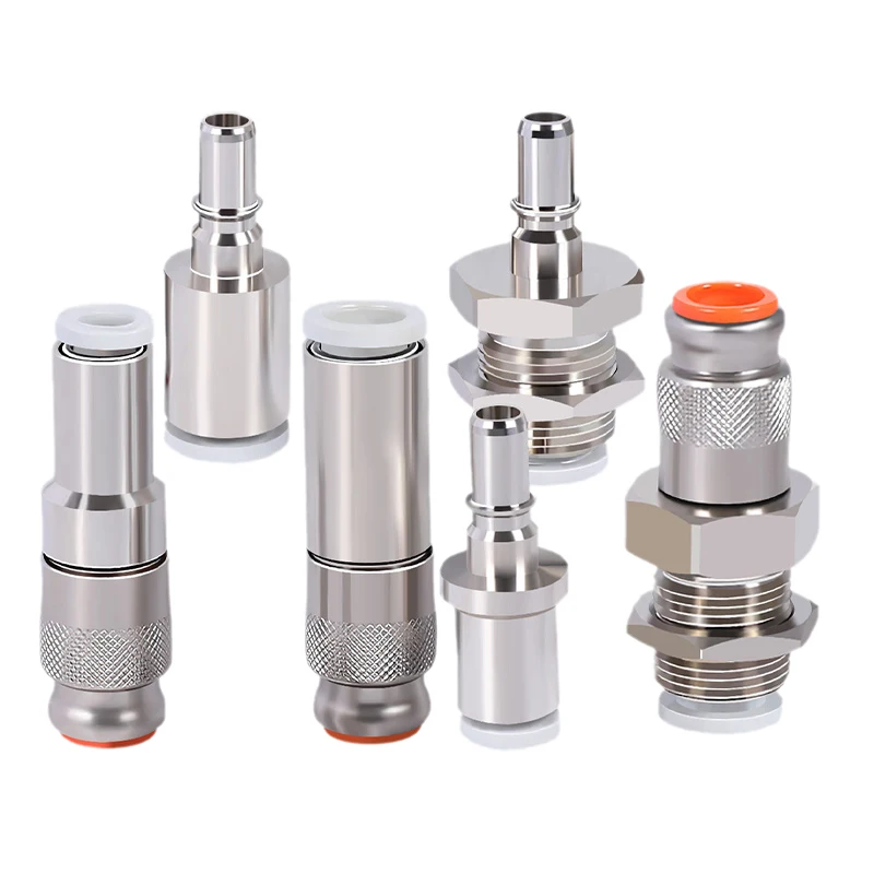 C-Type Self-Locking Pneumatic Quick Coupling Male Female KK2P KK2S Pipe Size 04 06 Air Compressor Fitting G1/4 G3/8