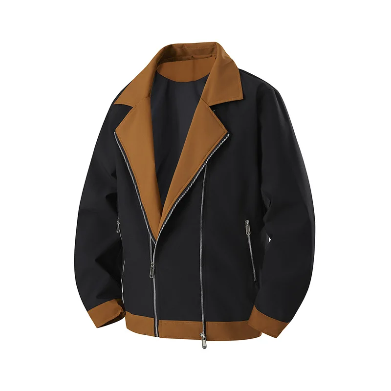 

New Retro Jacket Men's Motorcycle Lapel Jacket Male Spring and Autumn Windproof Loose Jacket Tactical Jackets Male Clothing