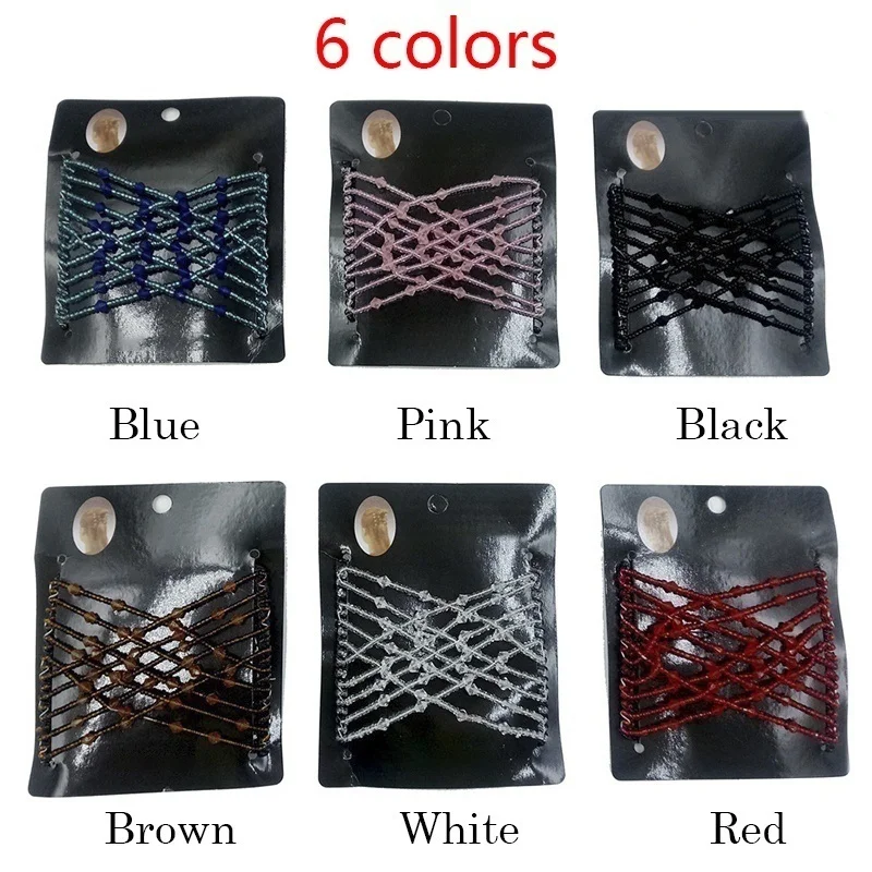 Korea Metal Comb Clip Hairpins for Women Simple Hair Accessories Fashion Vintage Pearl Hair Combs Double Magic Slide