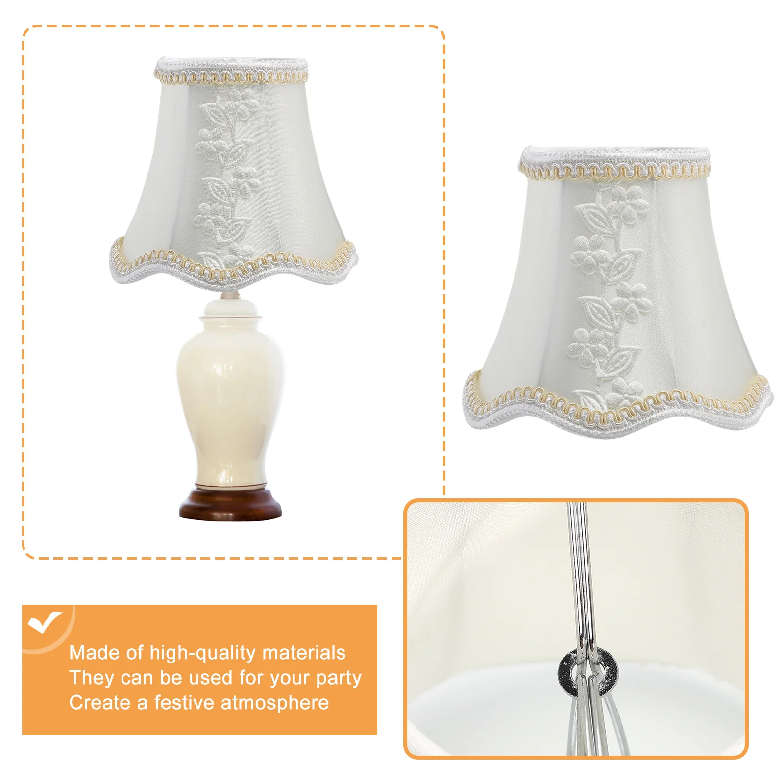 

1Pcs Cloth Lampshade Elegant Simple Design Light Shade for Pendant Wall Table Floor Decoration Cloth Lamp Shade